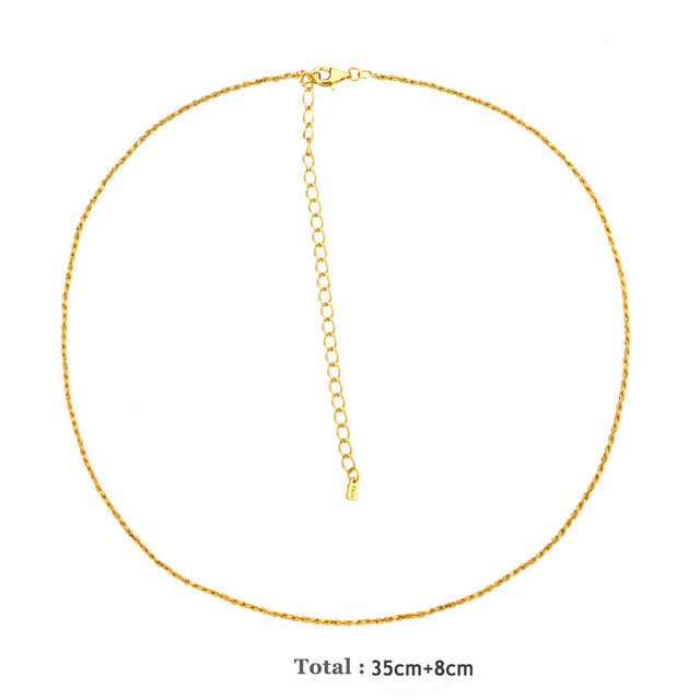 Collier torsadé délicat de 1,5 mm