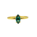 Oval Cut Green Emerald Ring