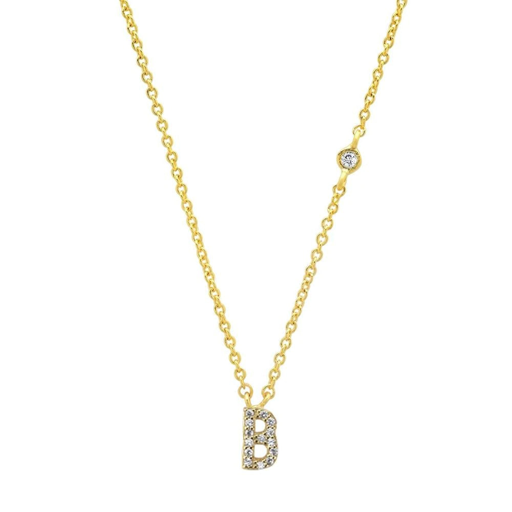 Mini Initials Letter Necklace