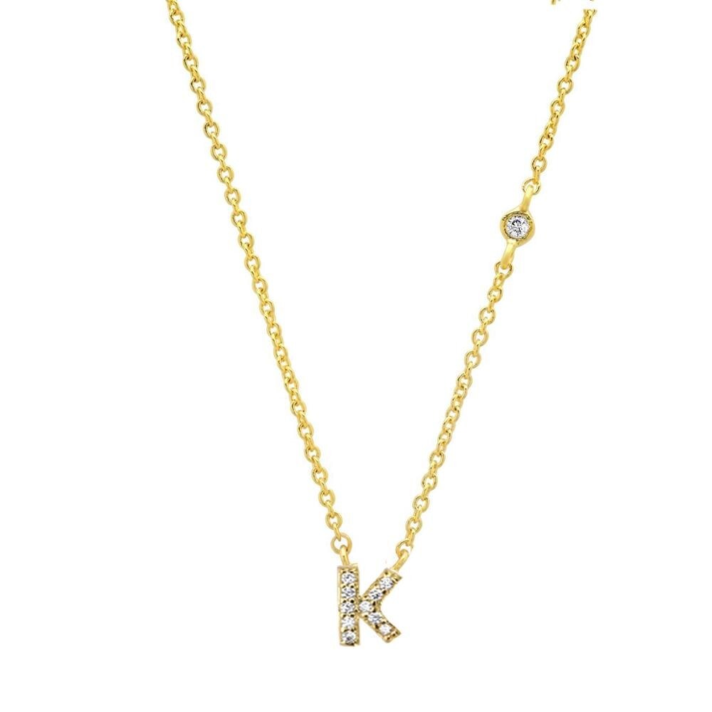Mini Initials Letter Necklace