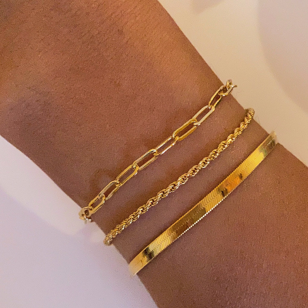 Bracelet chaîne avec trombone de 3 mm