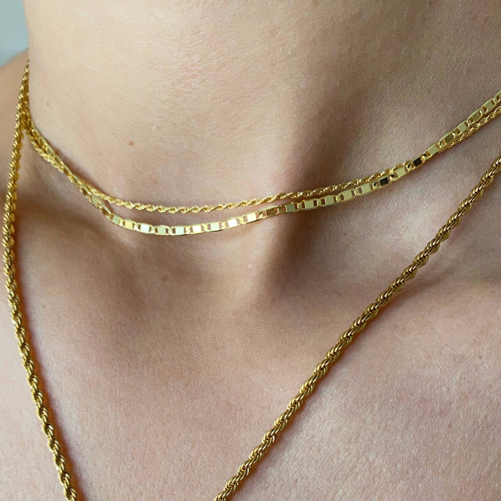 Collier torsadé délicat de 1,5 mm