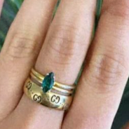 Oval Cut Green Emerald Ring