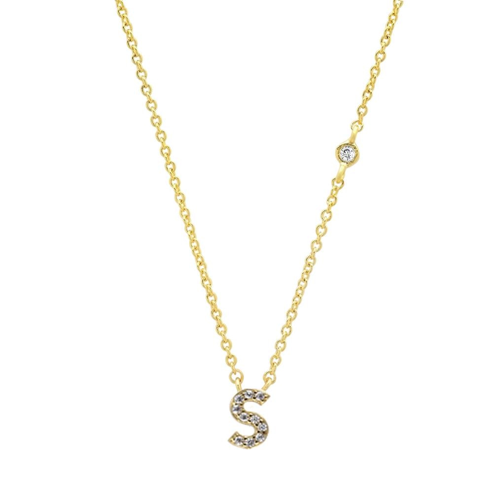 Mini Initials Letter Necklace