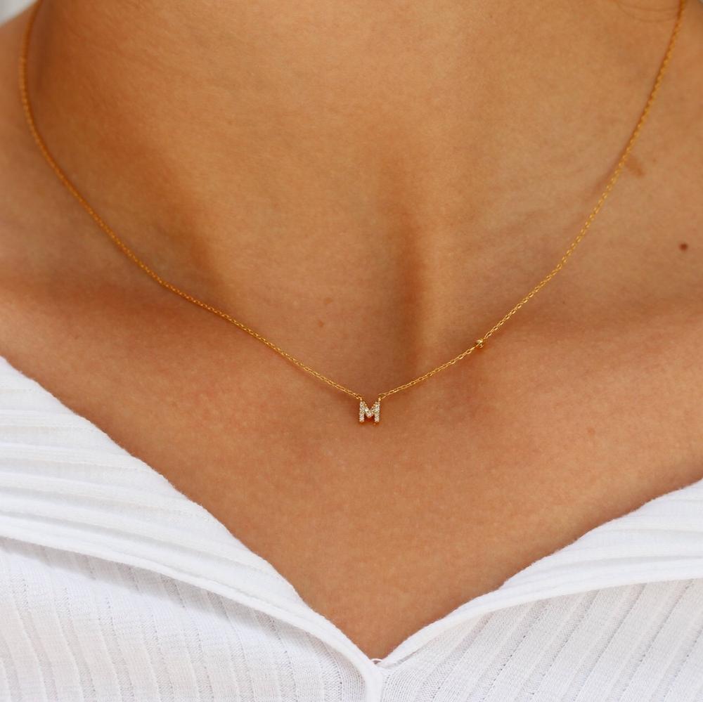 Mini Initials Letter Necklace