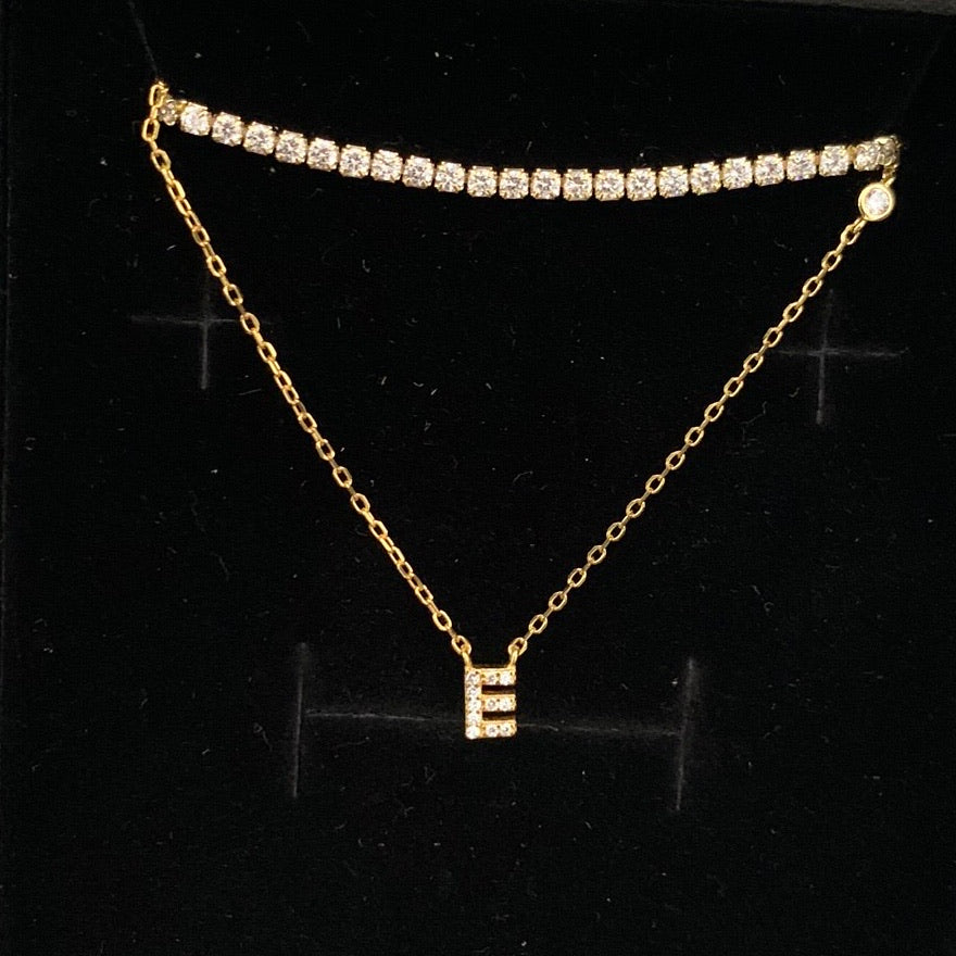 Mini Initials Letter Necklace