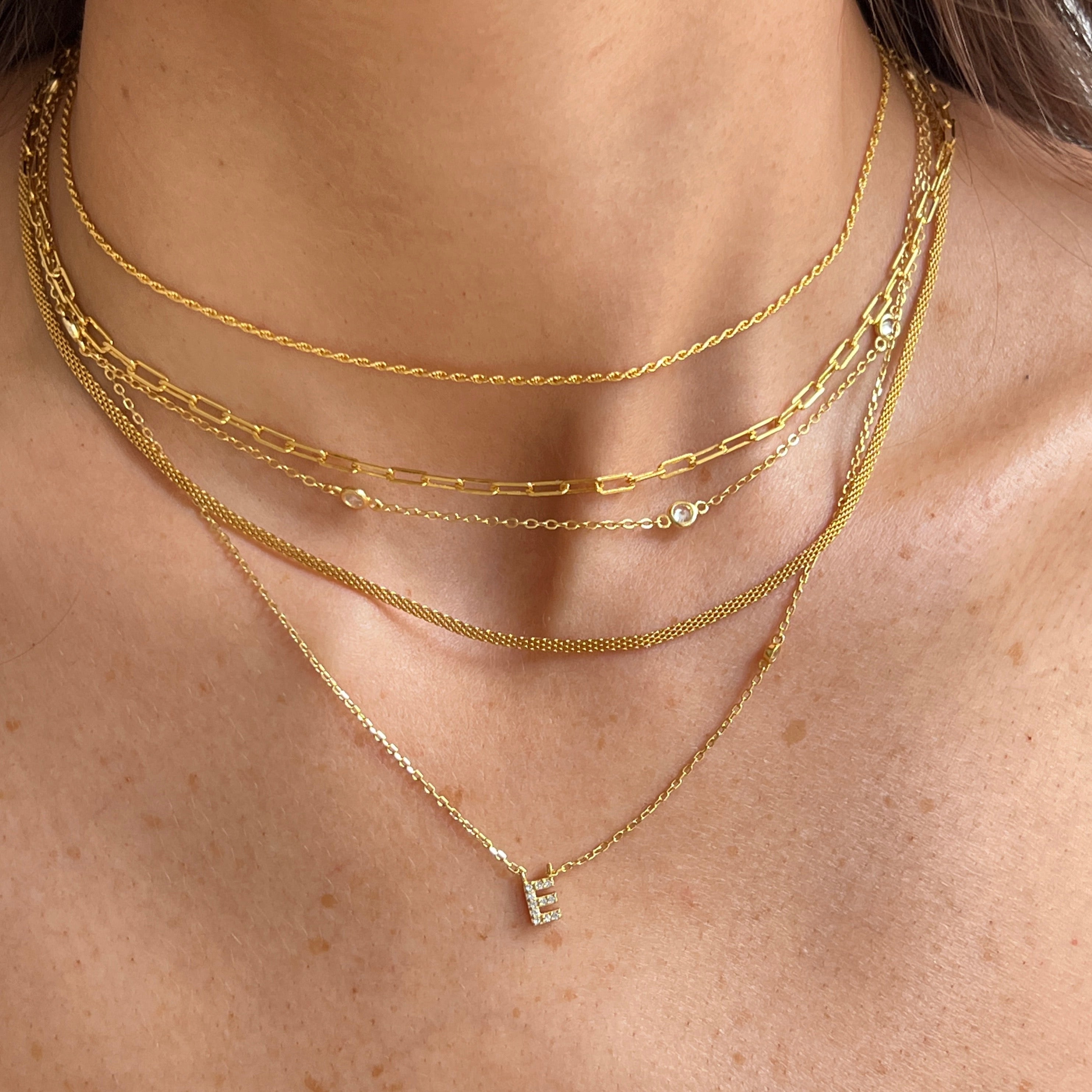 Collier rond en perles de zircone