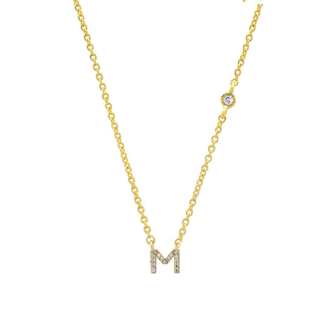 Mini Initials Letter Necklace