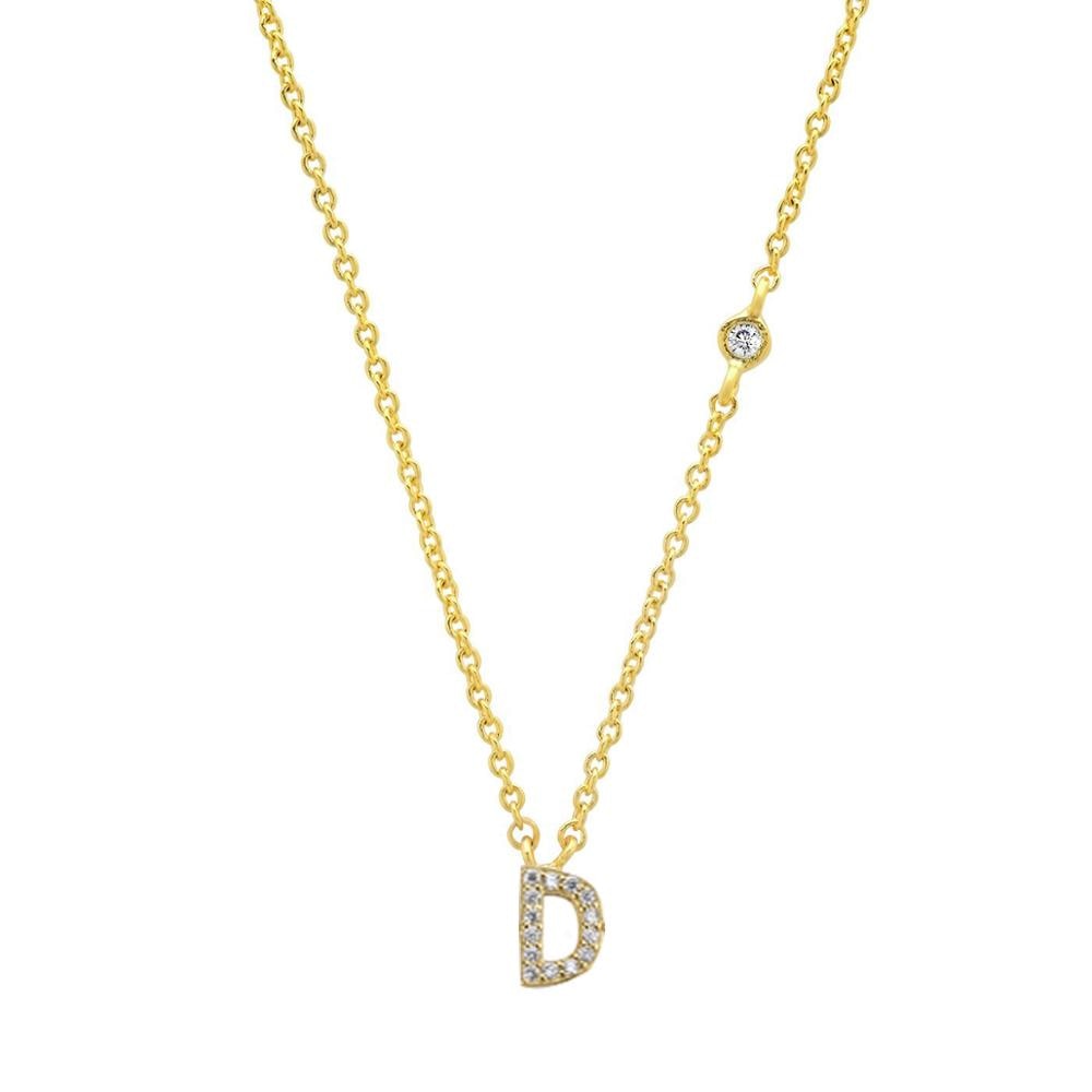 Mini Initials Letter Necklace