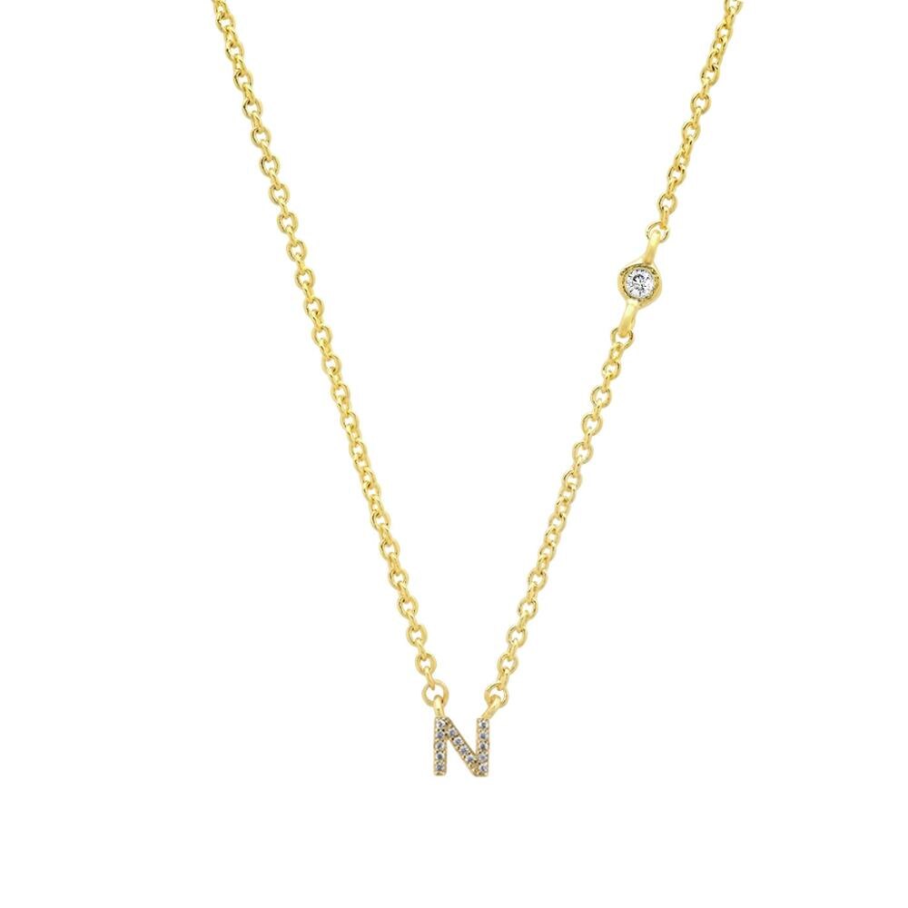 Mini Initials Letter Necklace